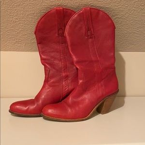 Red Jessica Simpson boots